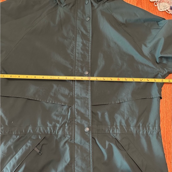Eddie Bauer Jacket Hunter Green Hooded Full Zipper Cinch Hood Waist Hem Medium - Picture 8 of 9
